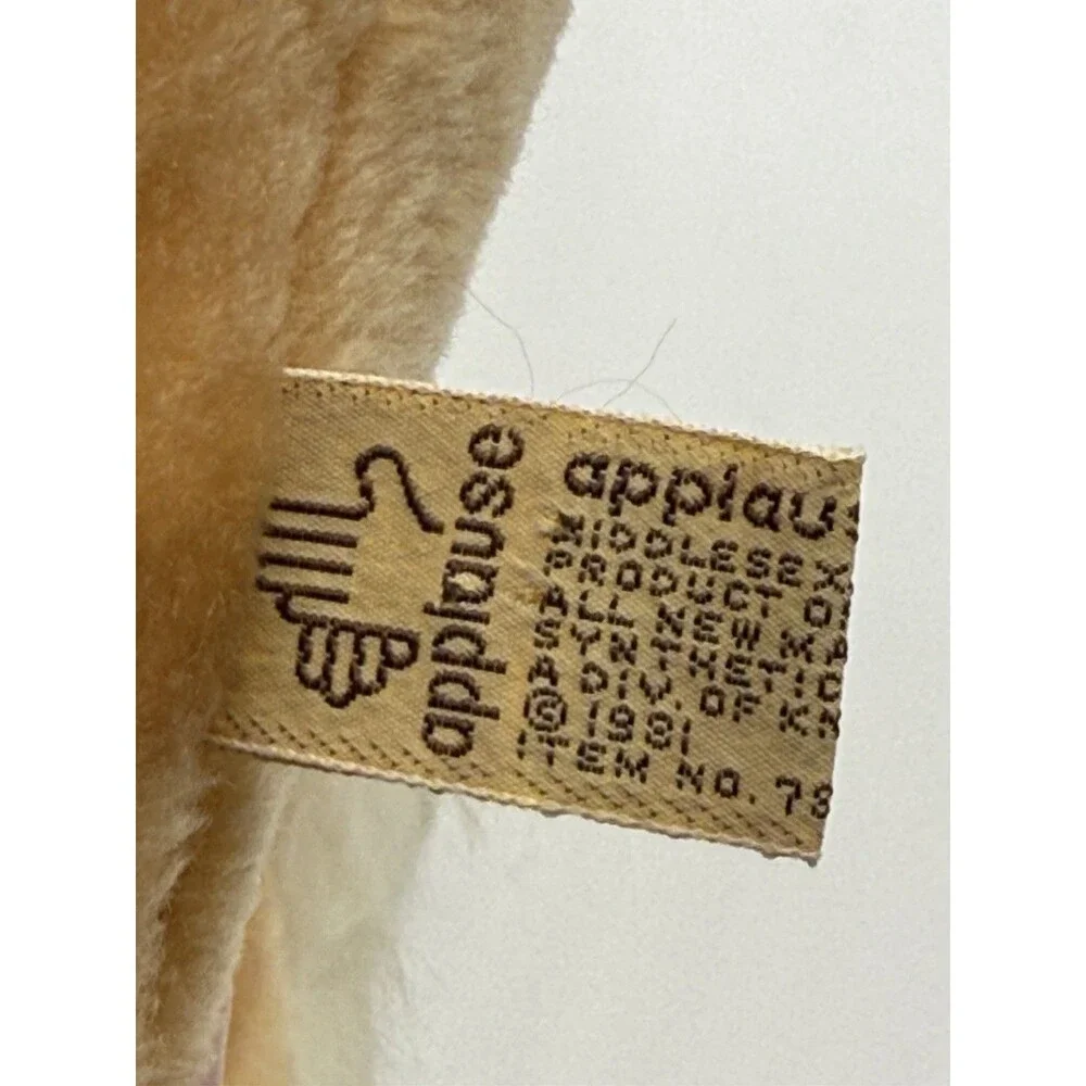 Vintage Applause Knickerbocker Calvin Sr Plush Cat Toy 1981 Korea 14”